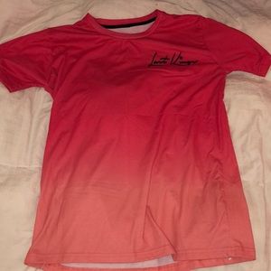 Red fade tee shirt